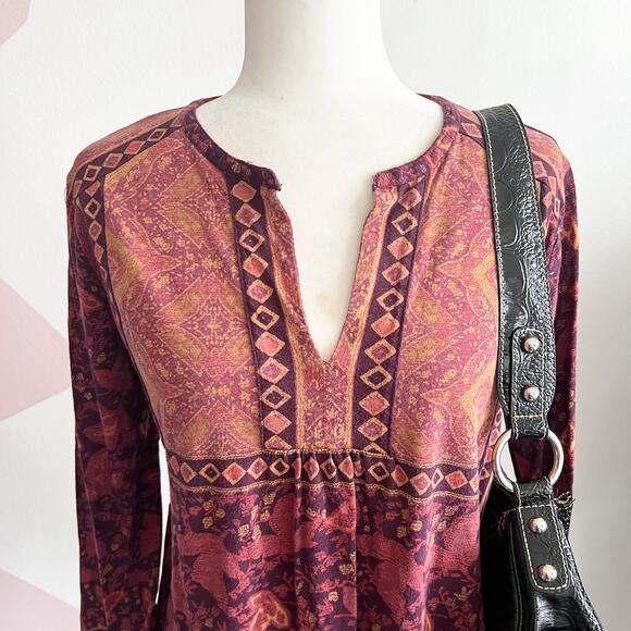 Lucky Brand Women's Multicolor Bohemian Blouse - Picture 2 of 6